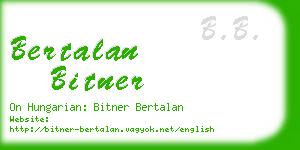 bertalan bitner business card